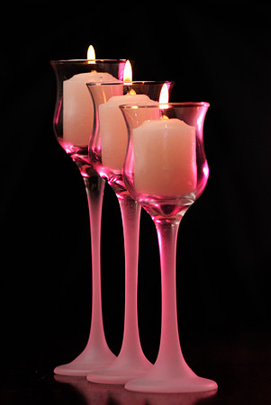 Pink Romantic Candles